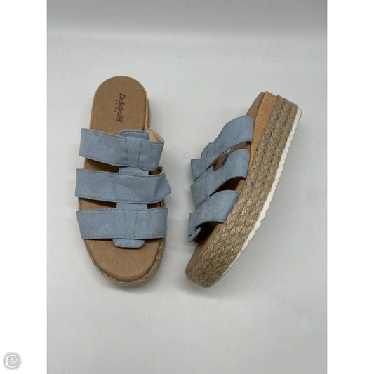 Sandals Heels Wedge By Dr Scholls In Blue, Size: 7.5