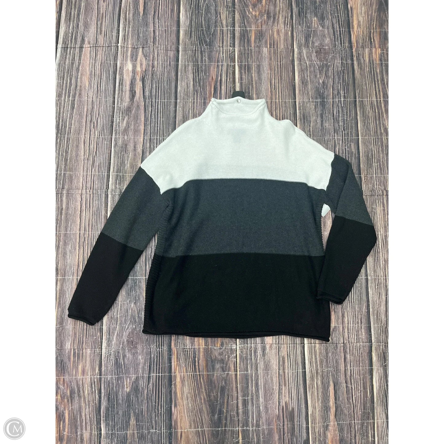 Sweater By Tahari In Striped Pattern, Size: 1x