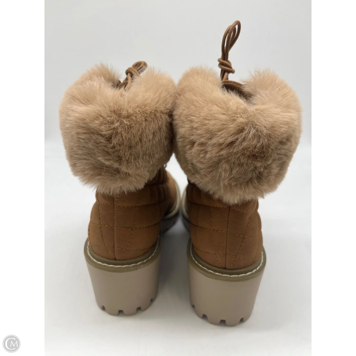 Boots Ankle Heels By Nicole Miller In Tan, Size: 7.5