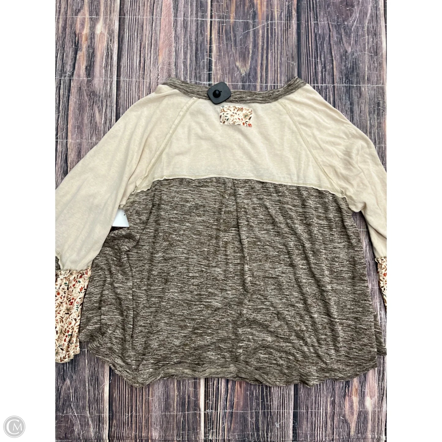 Top Long Sleeve By Pol In Brown, Size: M