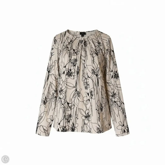 Top Long Sleeve By Worthington In Black & White, Size: S