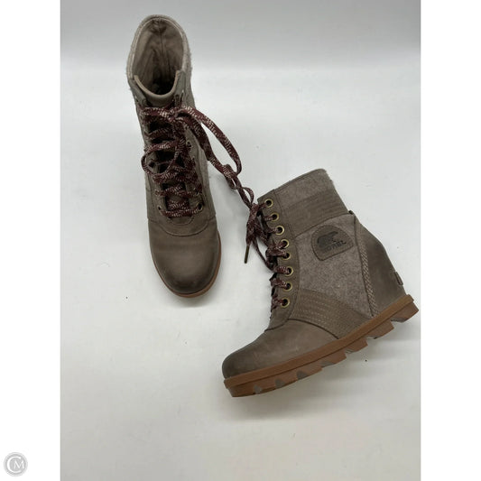 Boots Leather By Sorel In Grey, Size: 6.5