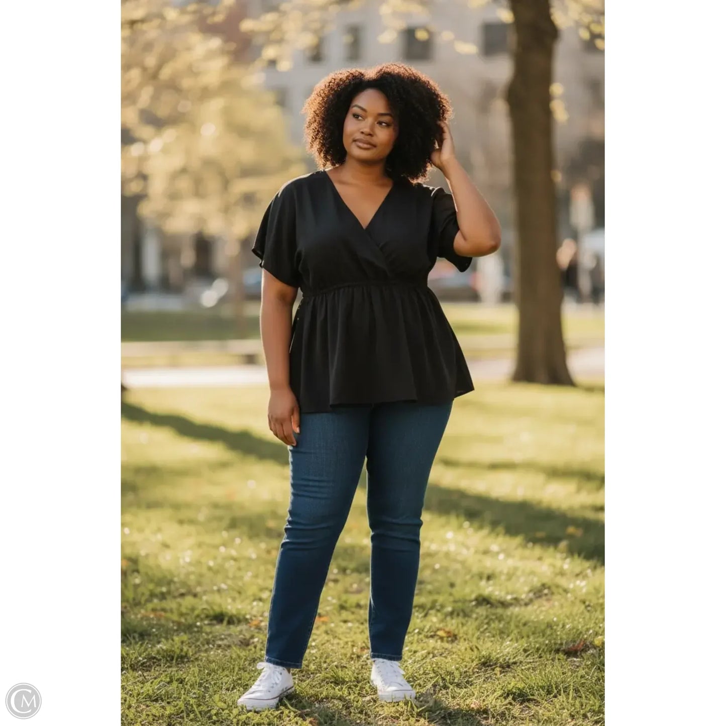 Top Short Sleeve By 143 Story In Black, Size: 2x