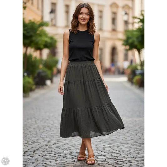 Skirt Maxi By Maggie Barnes In Brown, Size: 2x