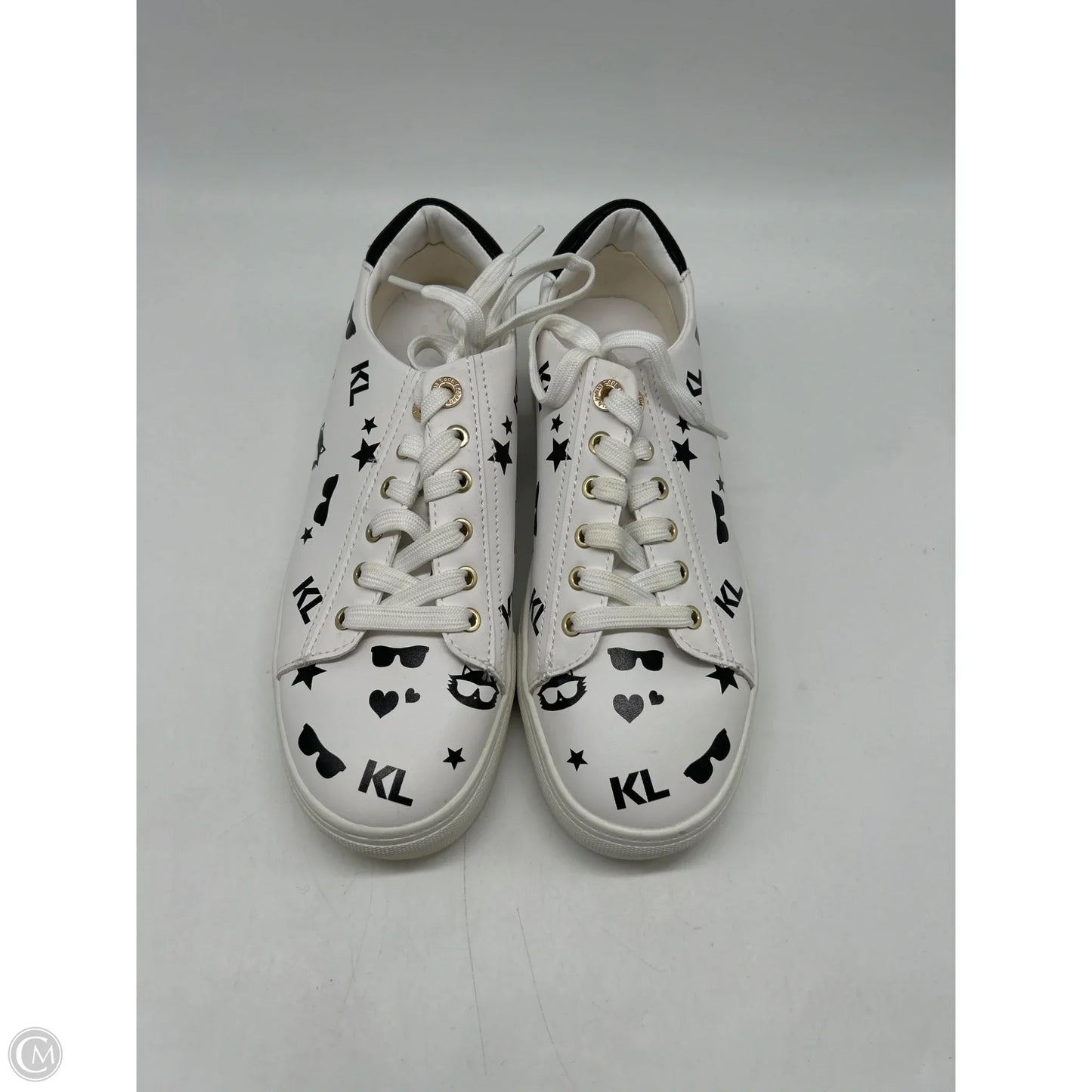Shoes Designer By Karl Lagerfeld In White, Size: 7.5