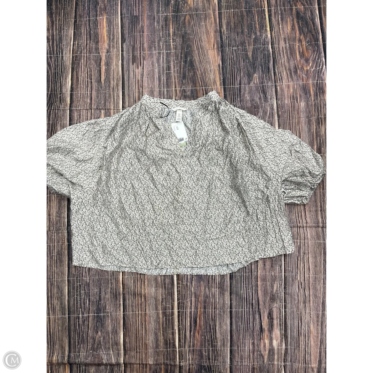 Top Long Sleeve By H&m In Floral Print, Size: 4x