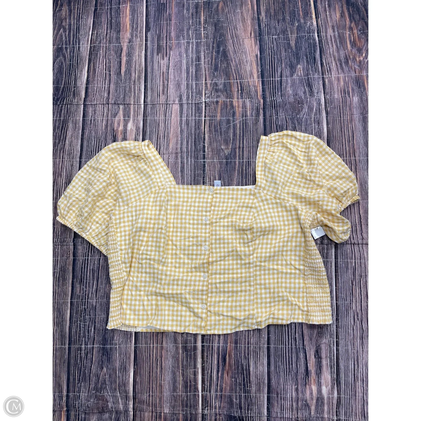 Top Short Sleeve By Old Navy In Yellow, Size: 4x