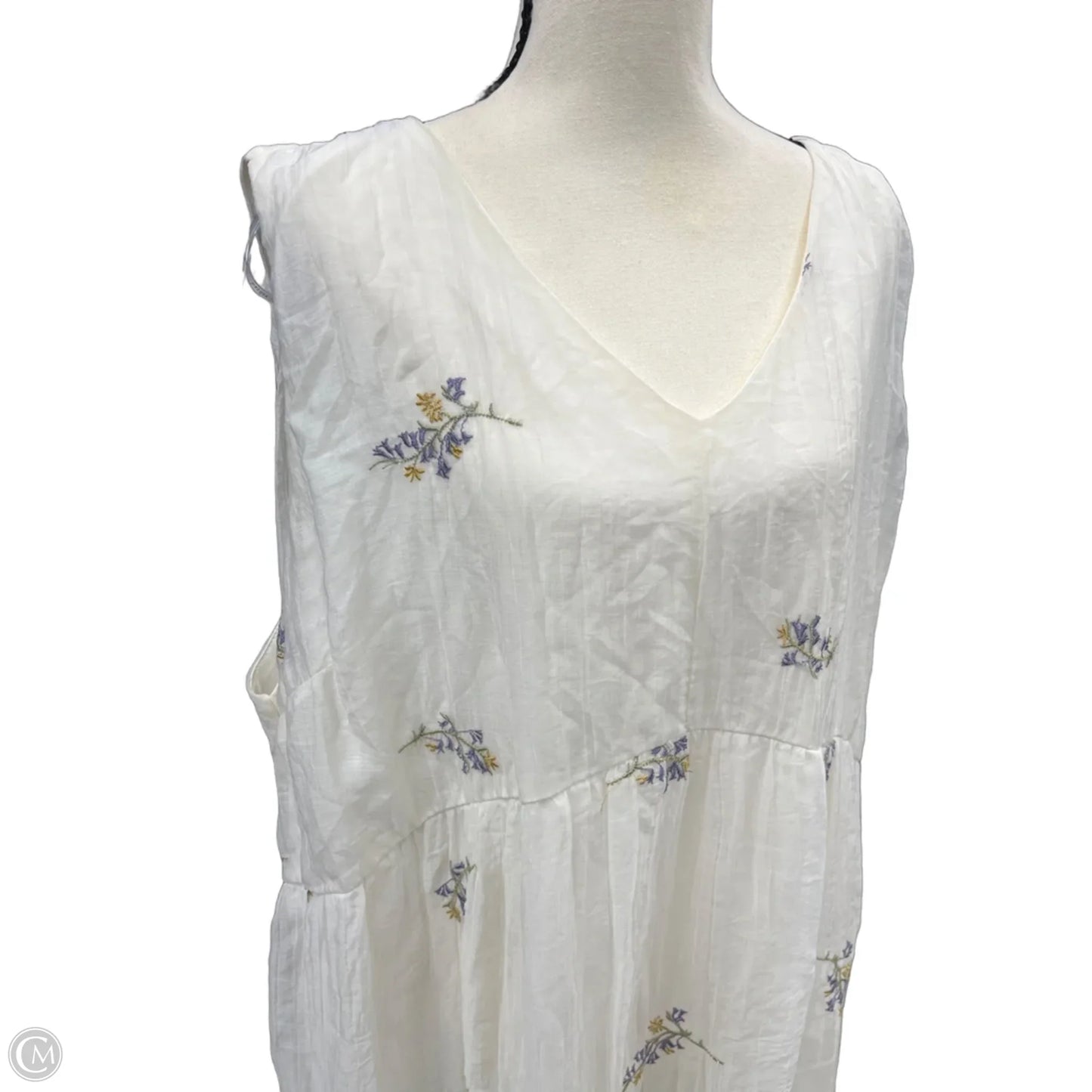 Dress Casual Maxi By Clothes Mentor In Cream, Size: 3x