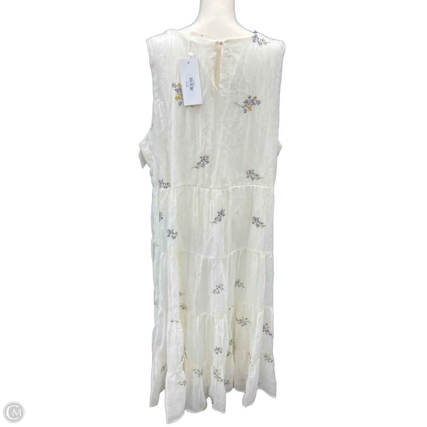 Dress Casual Maxi By Clothes Mentor In Cream, Size: 3x