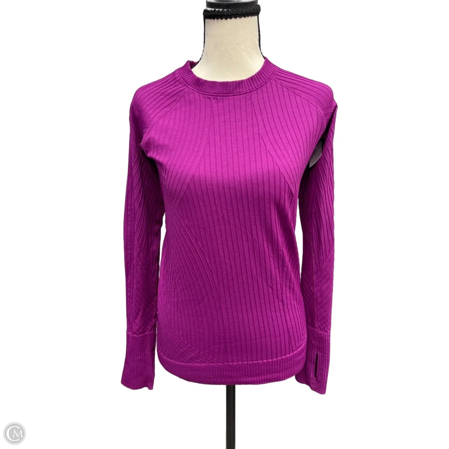 Athletic Top Long Sleeve Crewneck By Lululemon In Purple, Size: 6