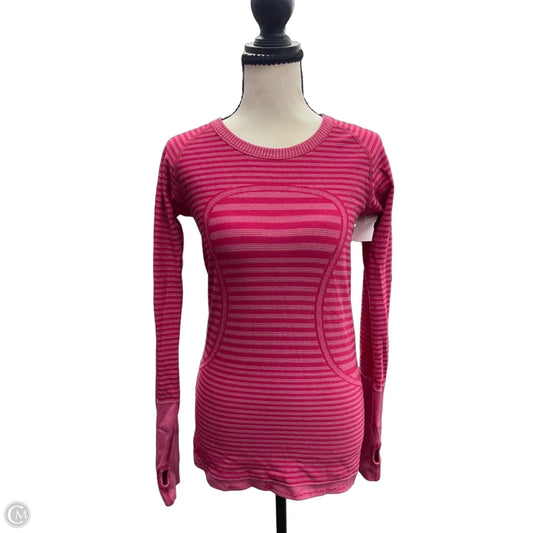 Athletic Top Long Sleeve Crewneck By Lululemon In Pink, Size: 6