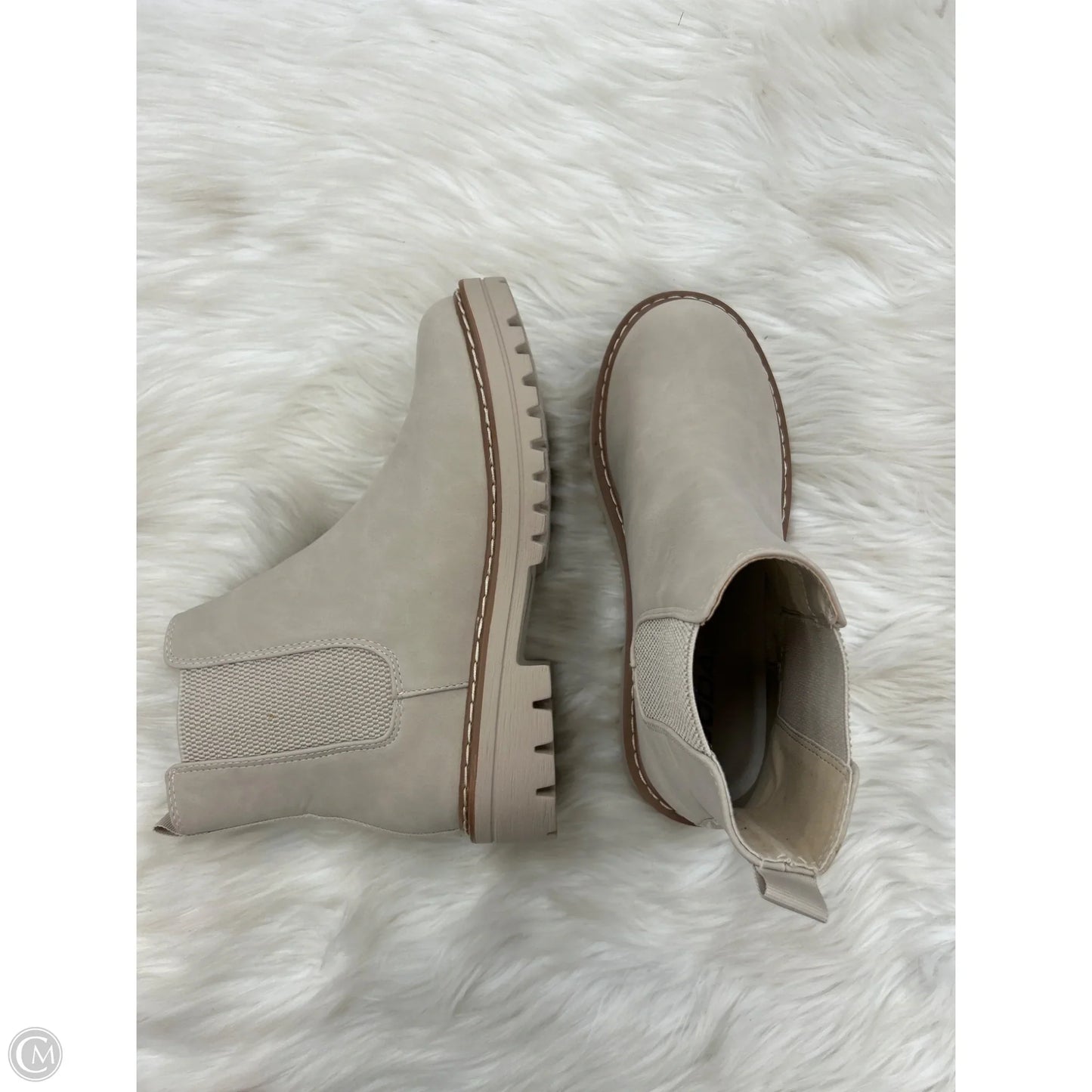 Boots Ankle Flats By Soda In Tan, Size: 8
