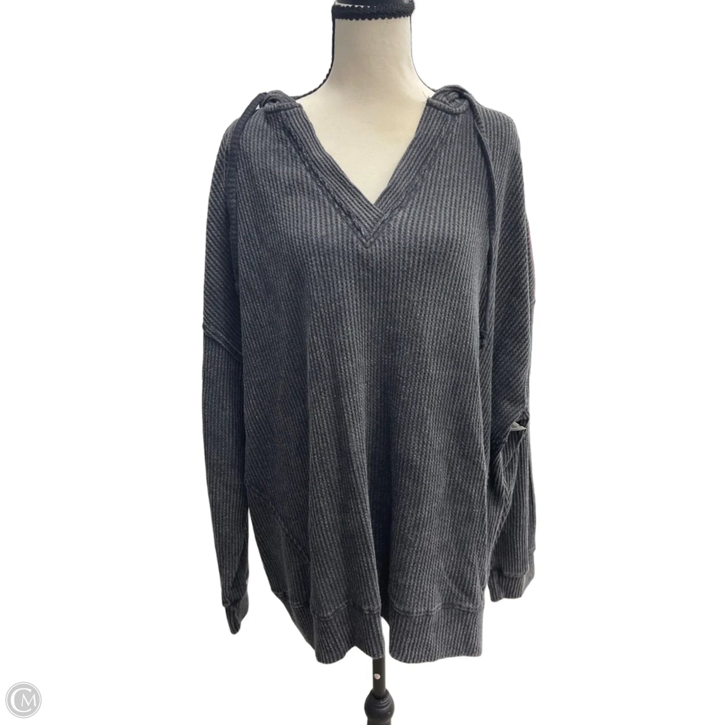 Sweatshirt Hoodie By Cato In Black, Size: 3x