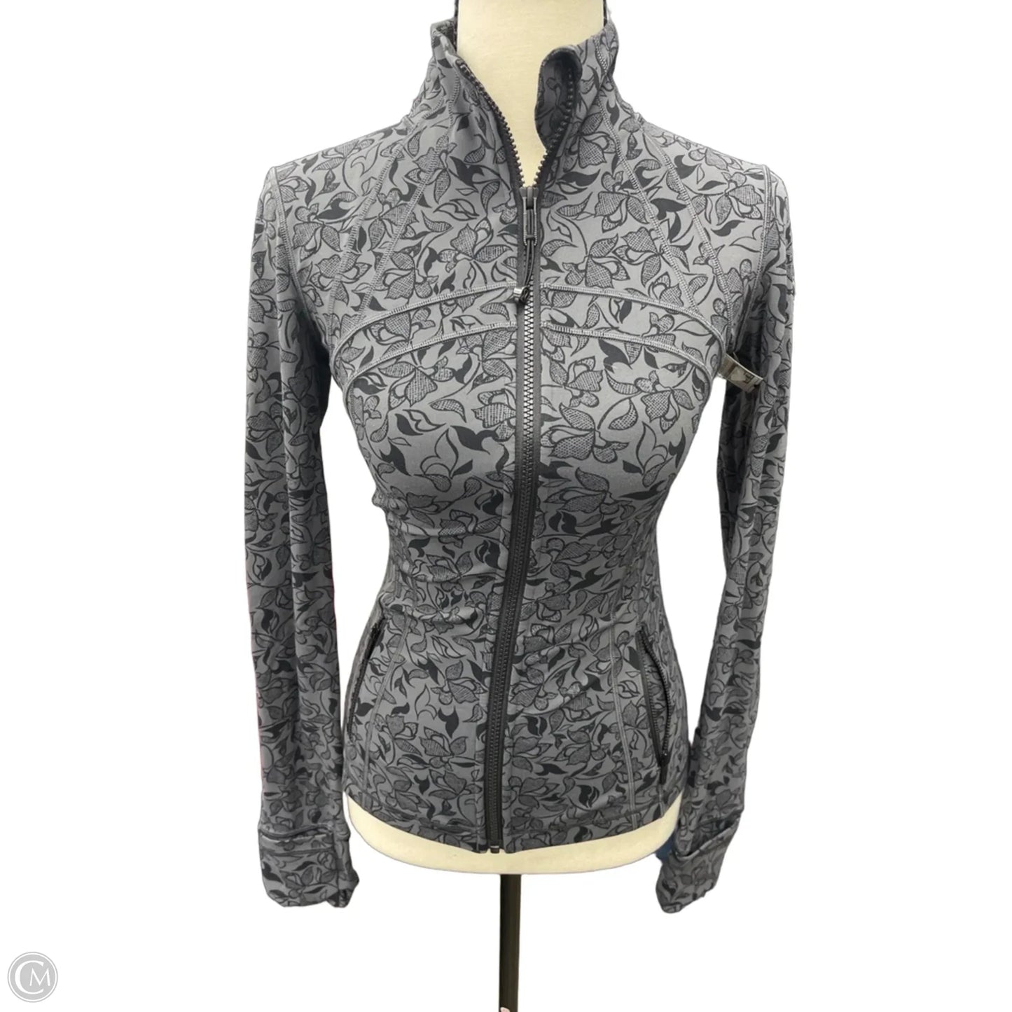 Athletic Jacket By Lululemon In Black, Size: 4
