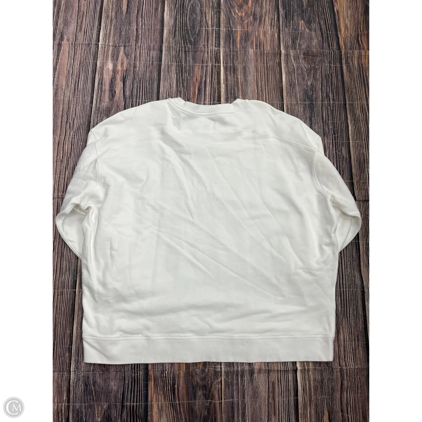 Athletic Sweatshirt Crewneck By Lululemon In White, Size: 20