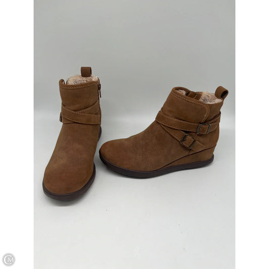 Boots Ankle Flats By Sofft In Brown, Size: 7.5