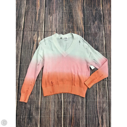 Sweater By Clothes Mentor In Pink & White, Size: S
