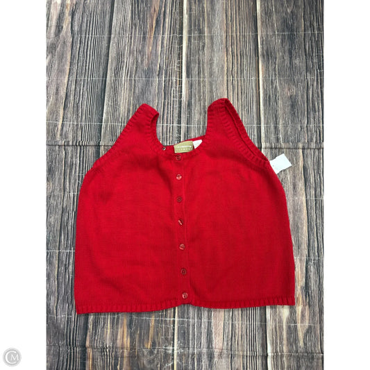 Sweater Short Sleeve By Liz Claiborne In Red, Size: L