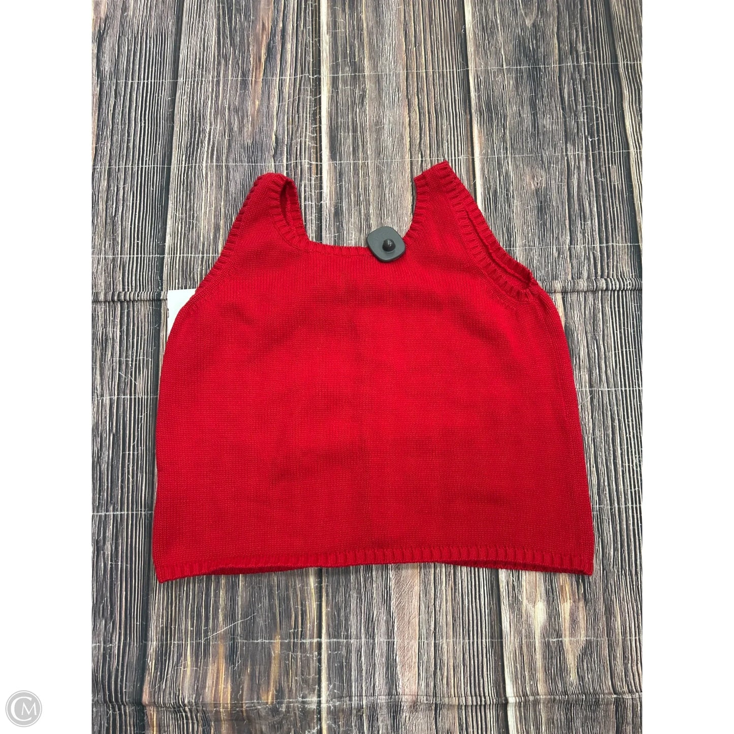 Sweater Short Sleeve By Liz Claiborne In Red, Size: L