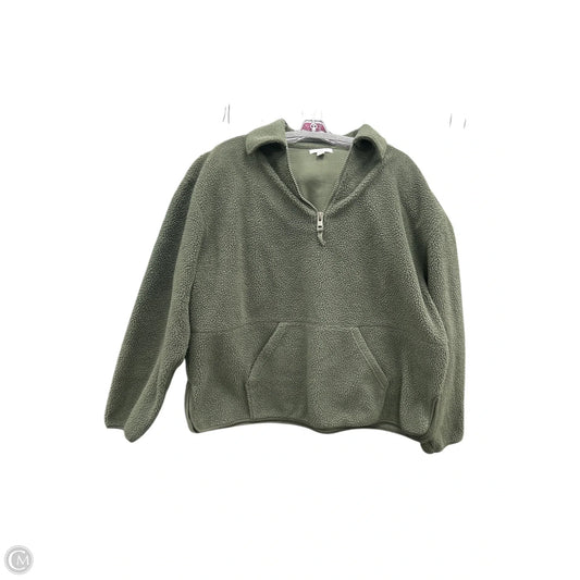 Jacket Fleece By Topshop In Green, Size: M