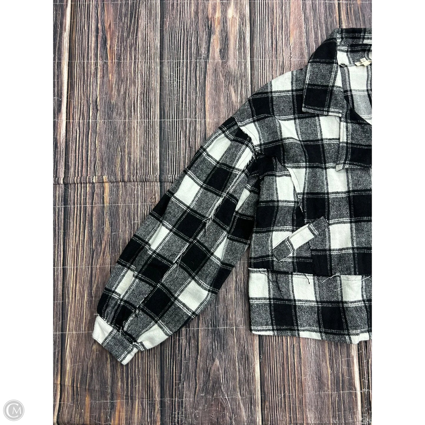 Jacket Other By Pol In Black & White, Size: S