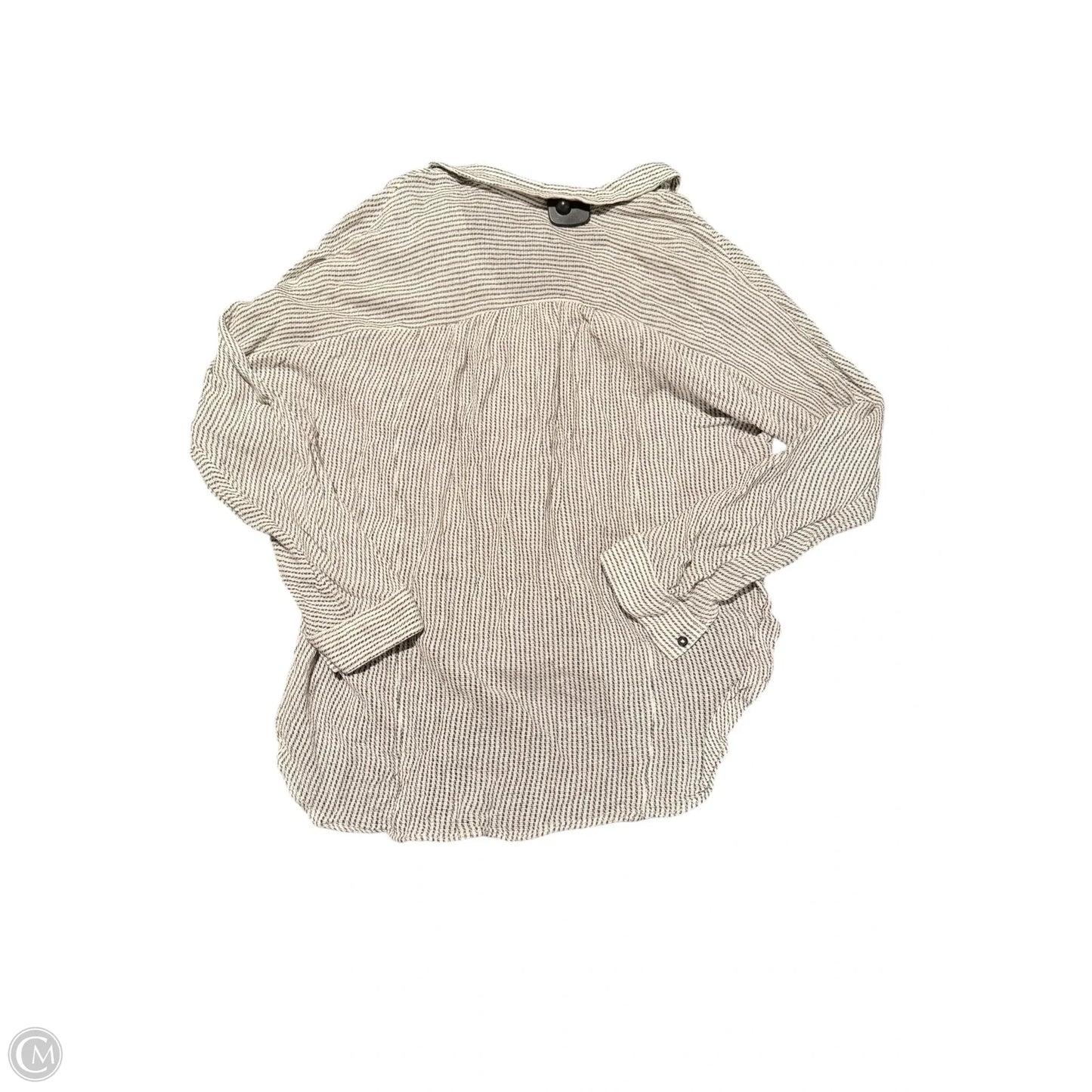 Top Long Sleeve By Free People In Black & White, Size: M