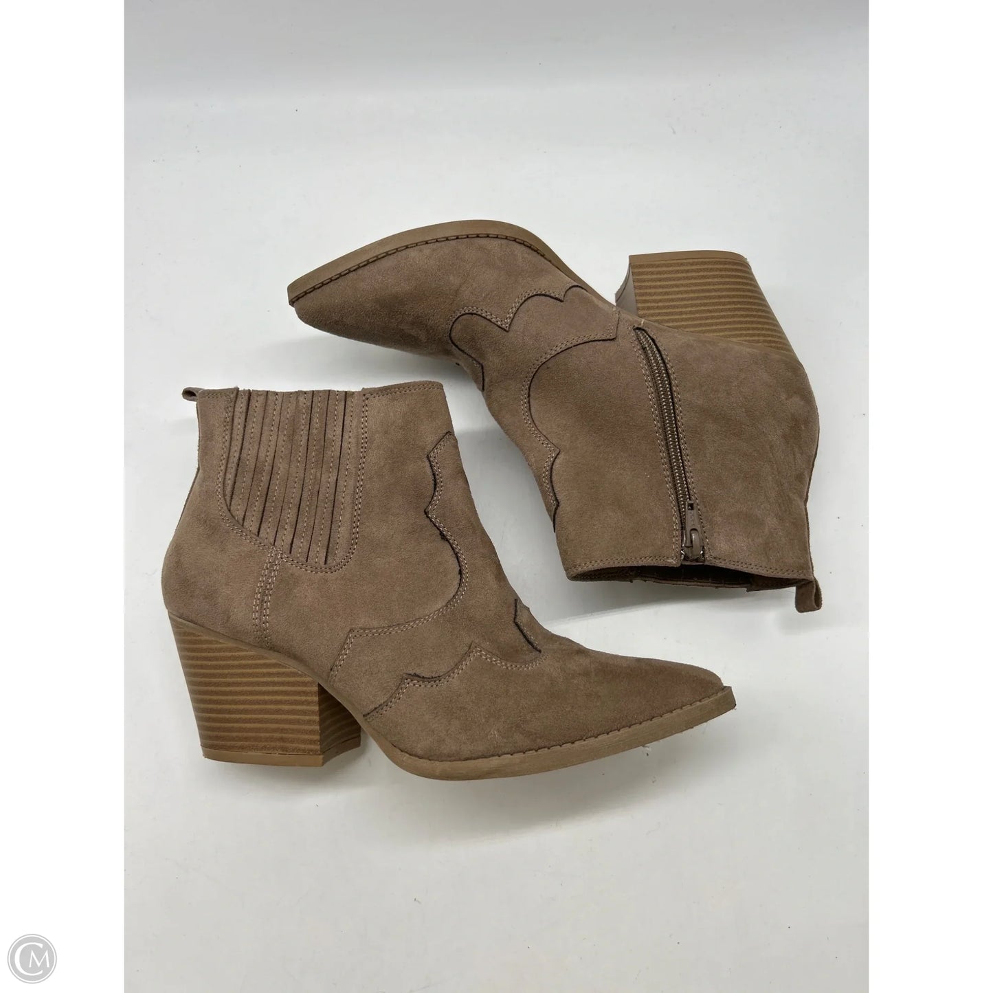 Boots Ankle Heels By American Rag In Brown, Size: 9.5