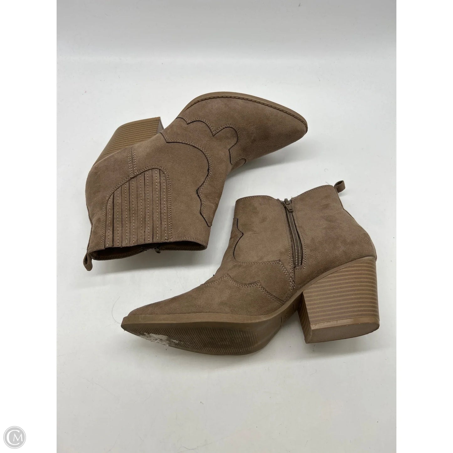 Boots Ankle Heels By American Rag In Brown, Size: 9.5