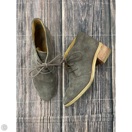 Boots Ankle Heels By Clarks In Brown, Size: 8.5
