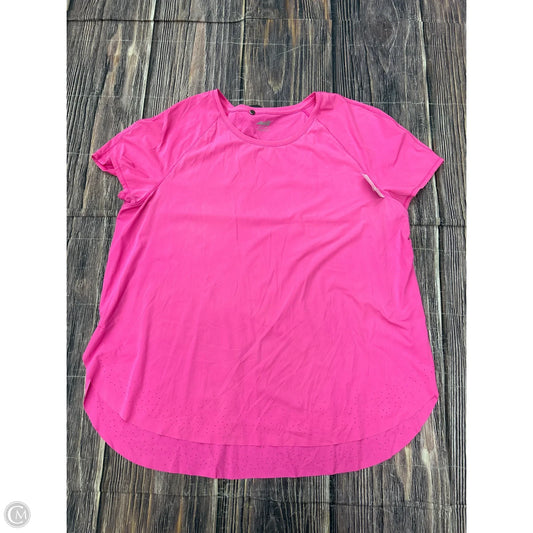 Athletic Top Short Sleeve By Avia In Pink, Size: 2x