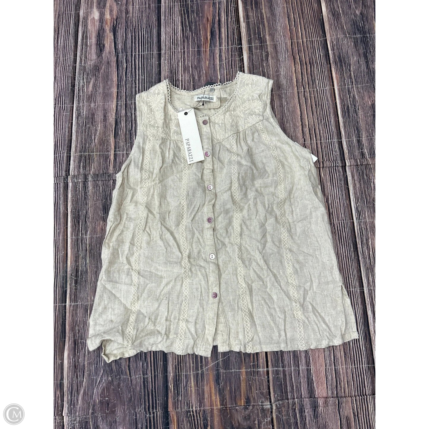 Tank Top By Paparazzi In Tan, Size: S