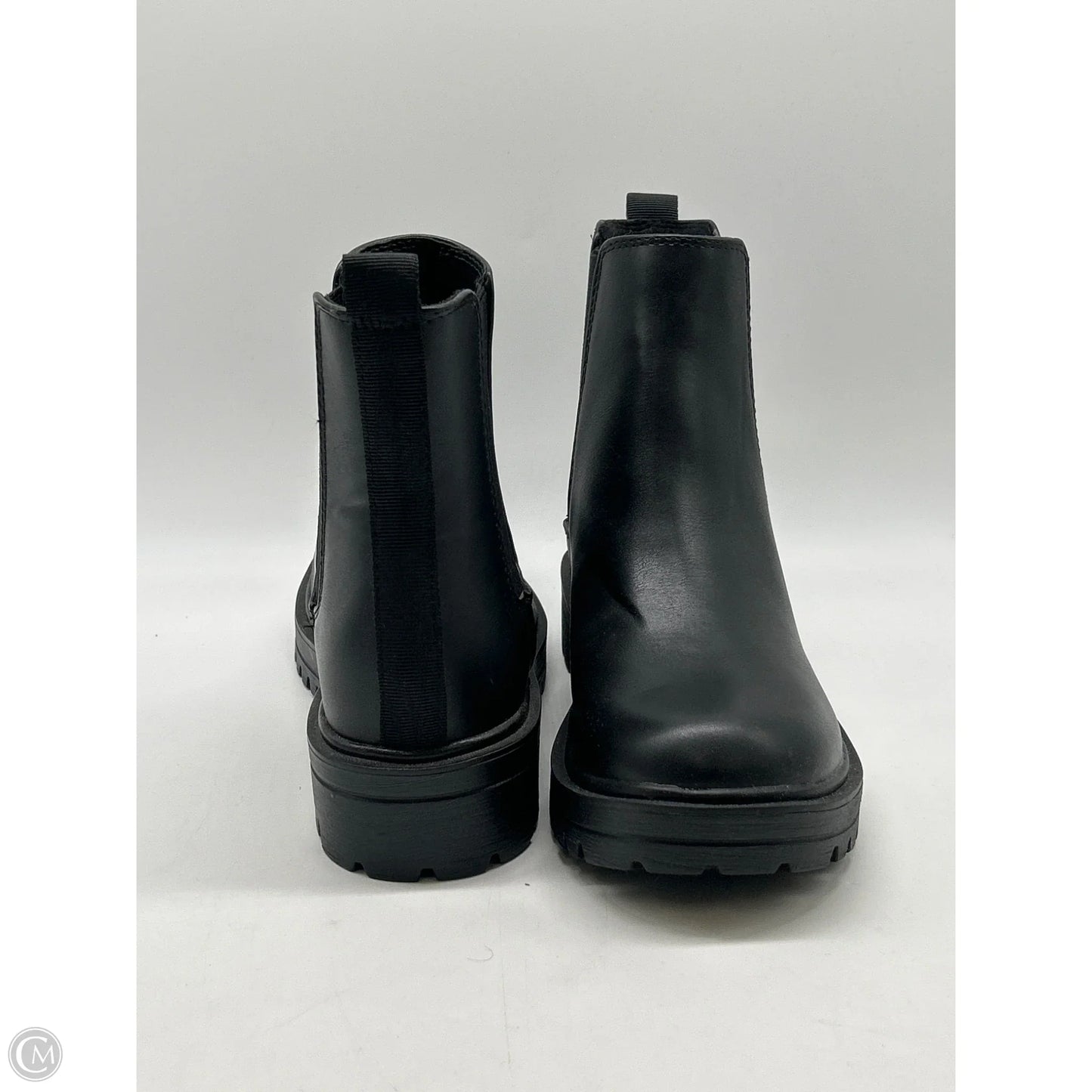 Boots Ankle Heels By Clothes Mentor In Black, Size: 7.5