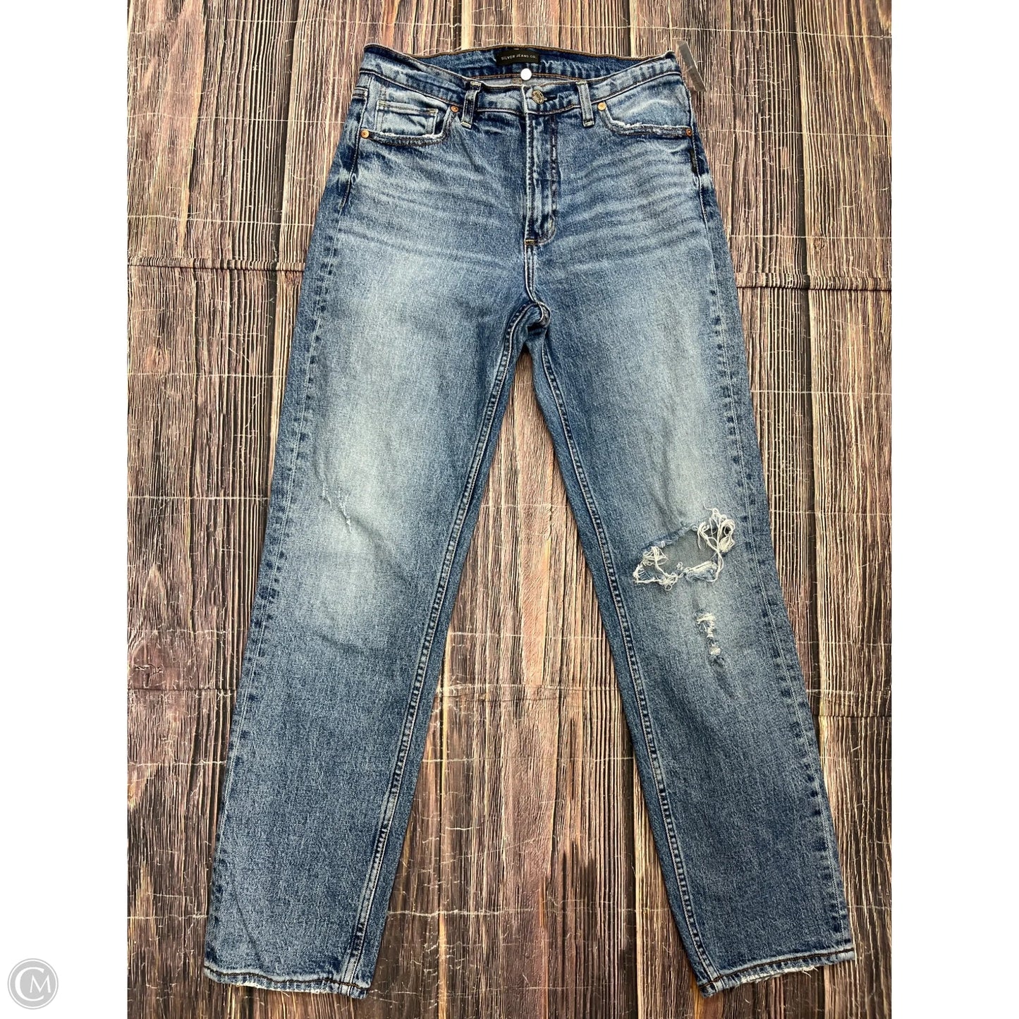 Jeans Straight By Silver In Blue Denim, Size: 4