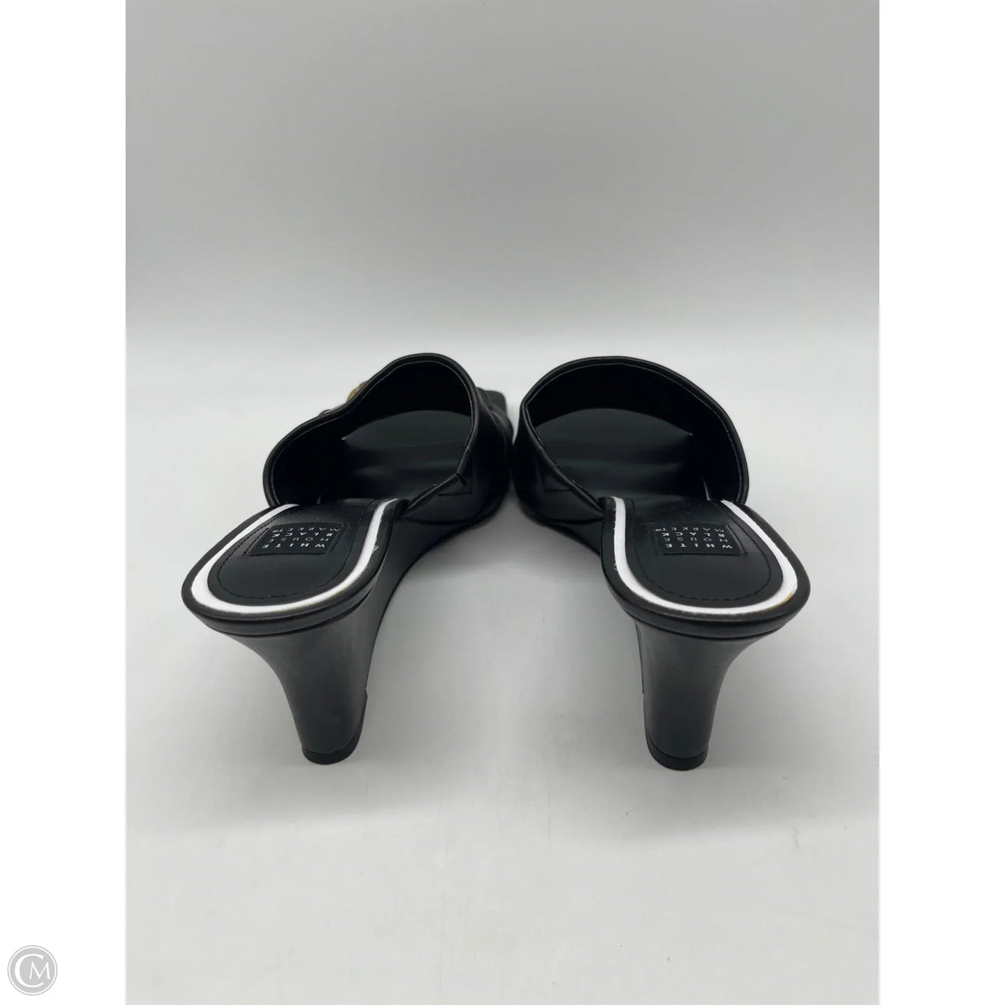 Sandals Heels Block By White House Black Market In Black, Size: 8.5