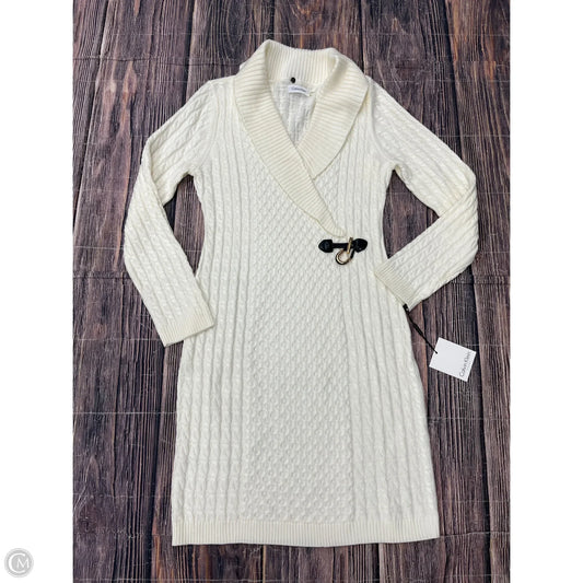 Dress Sweater By Calvin Klein In White, Size: M