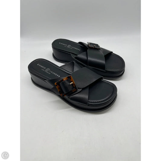 Sandals Heels Platform By Chinese Laundry In Black, Size: 9.5