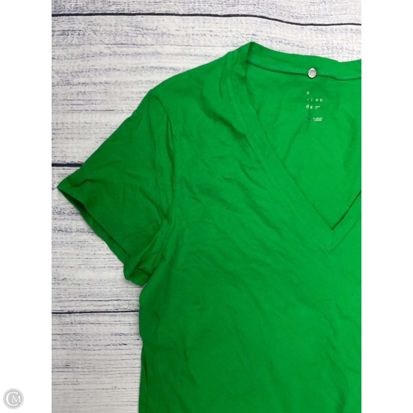 Top Short Sleeve Basic By A New Day In Green, Size: L