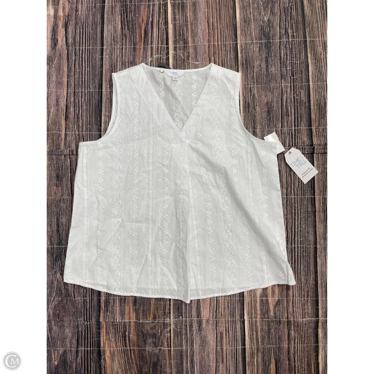 Tank Top By Time And Tru In White, Size: L