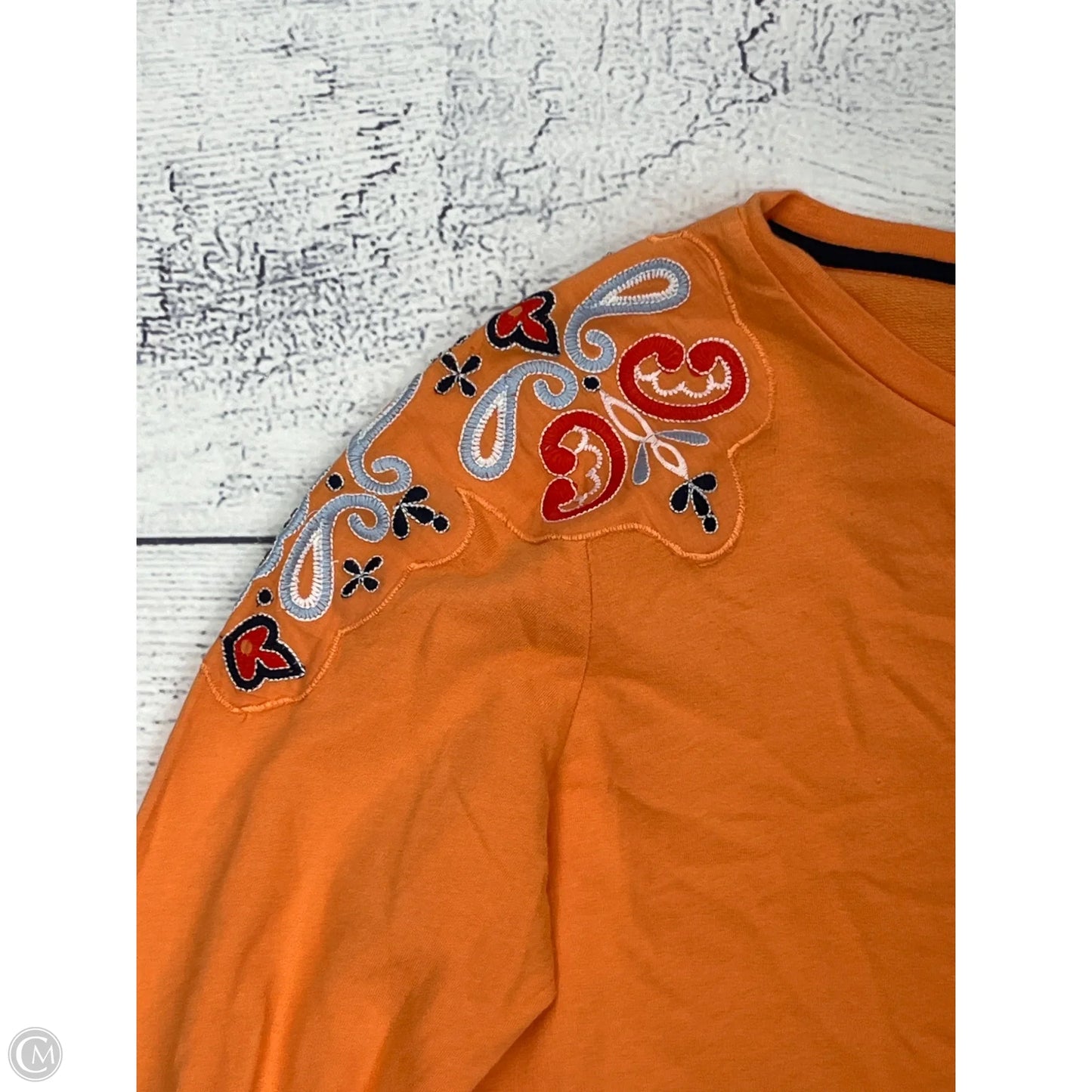 Top Long Sleeve By Crown And Ivy In Orange, Size: Lp