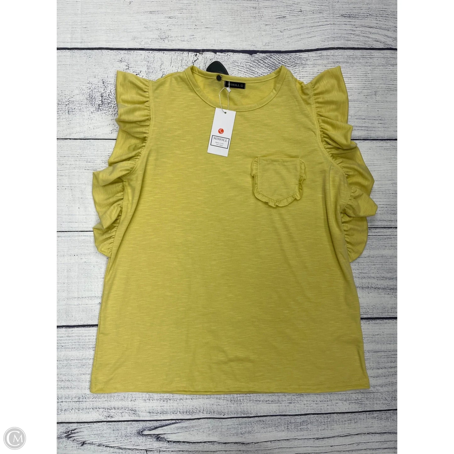 Top Sleeveless By Miholl In Yellow, Size: L