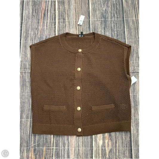 Sweater Short Sleeve By Talbots In Brown, Size: M
