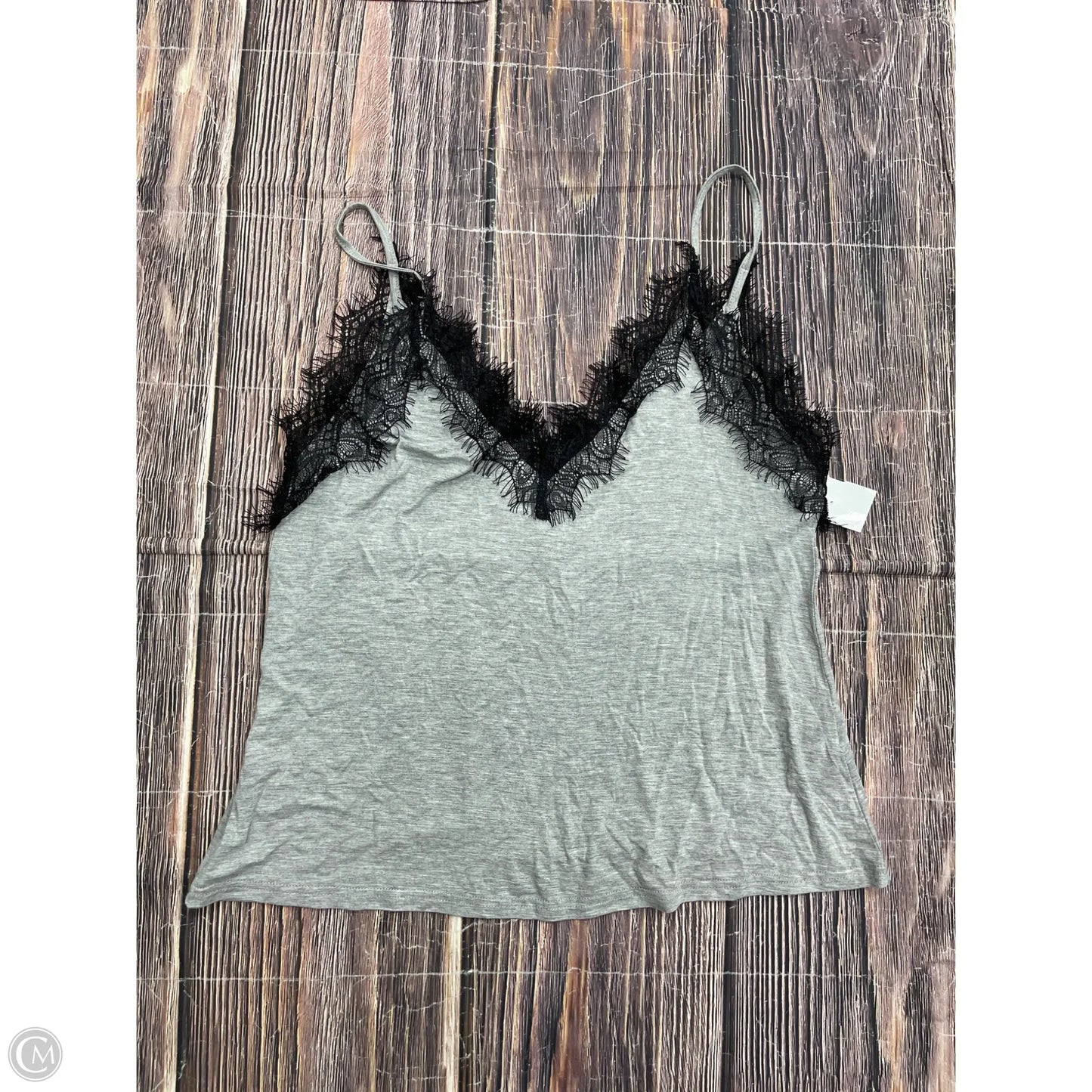Tank Top By Pol In Black & Grey, Size: S