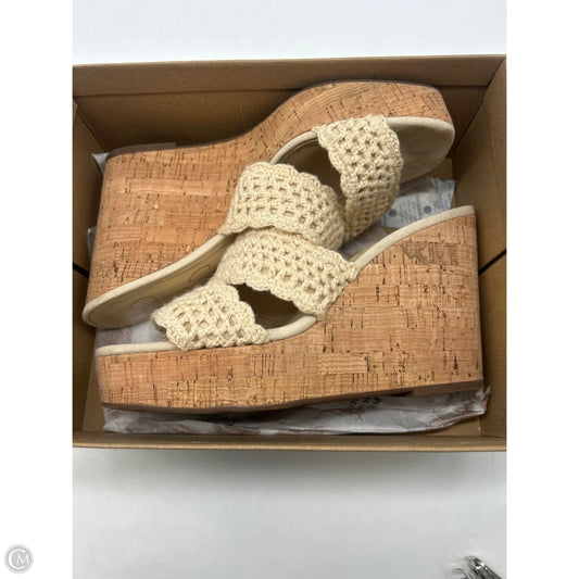 Sandals Heels Wedge By Jessica Simpson In Cream, Size: 8