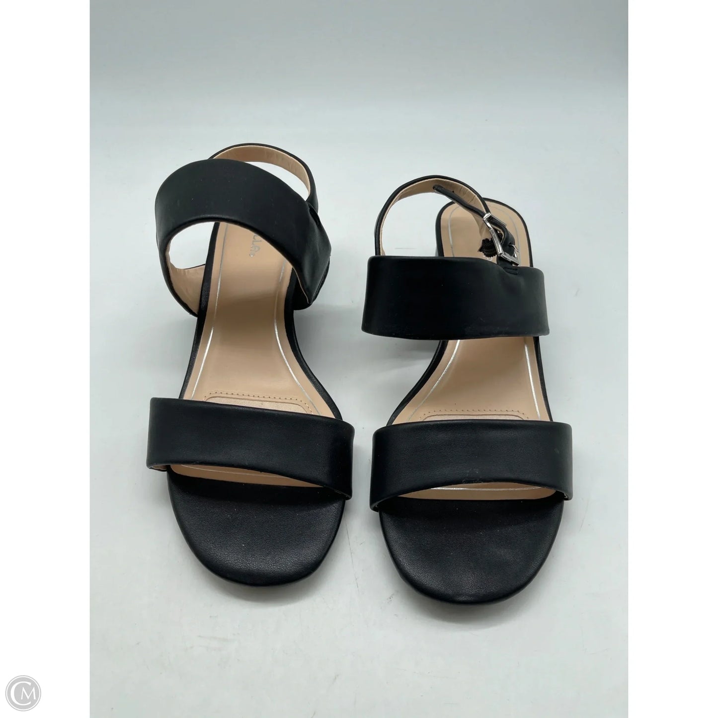Sandals Heels Platform By Clothes Mentor In Black, Size: 8.5