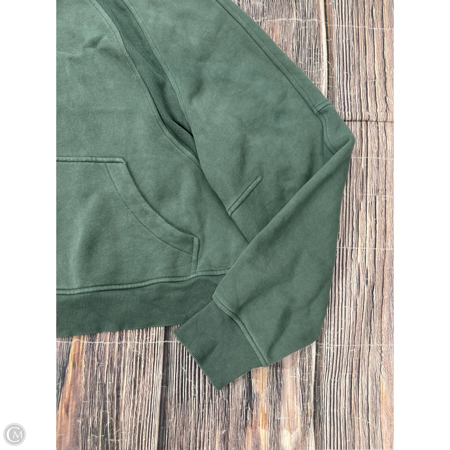 Athletic Sweatshirt Hoodie By Lululemon In Green, Size: M