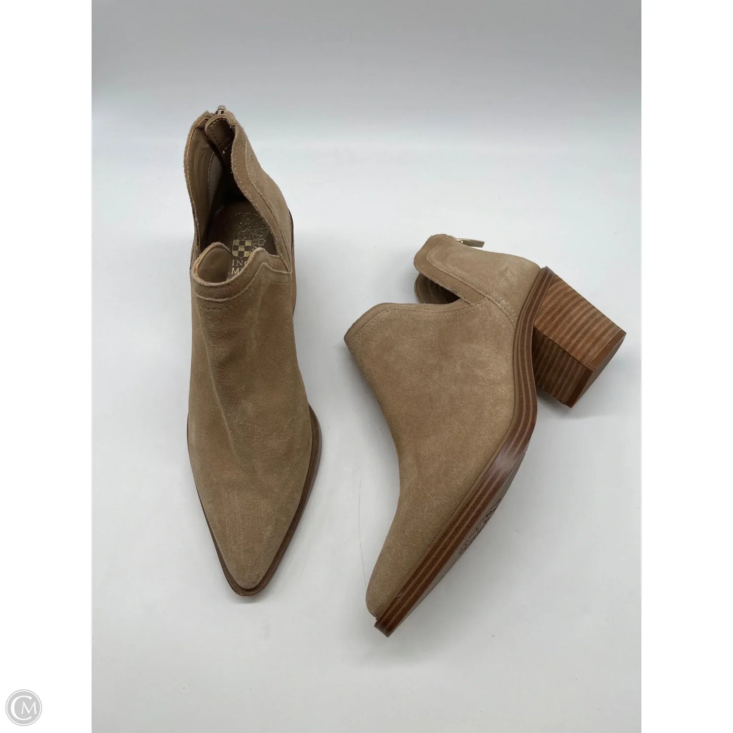 Boots Ankle Heels By Vince Camuto In Tan, Size: 9.5