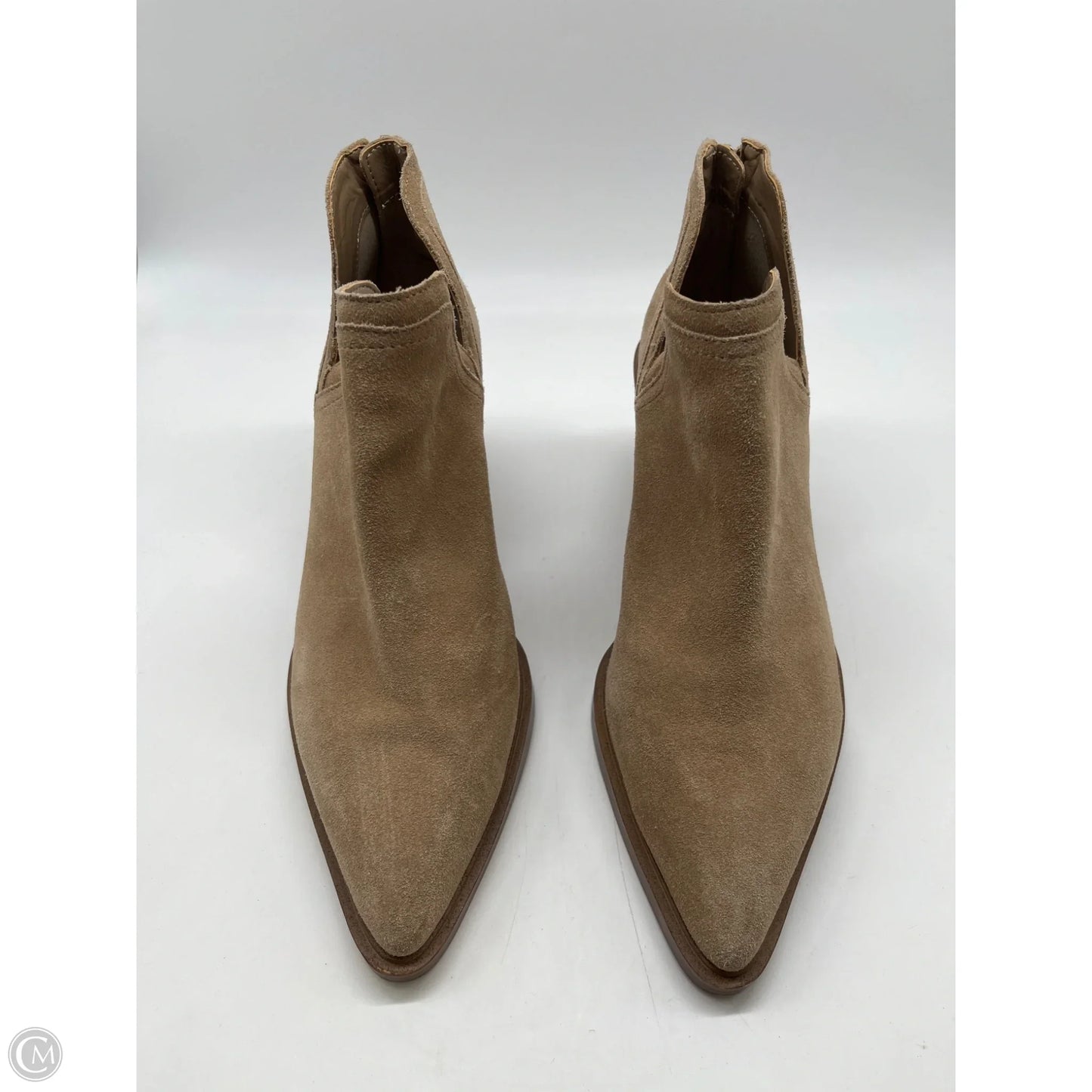 Boots Ankle Heels By Vince Camuto In Tan, Size: 9.5