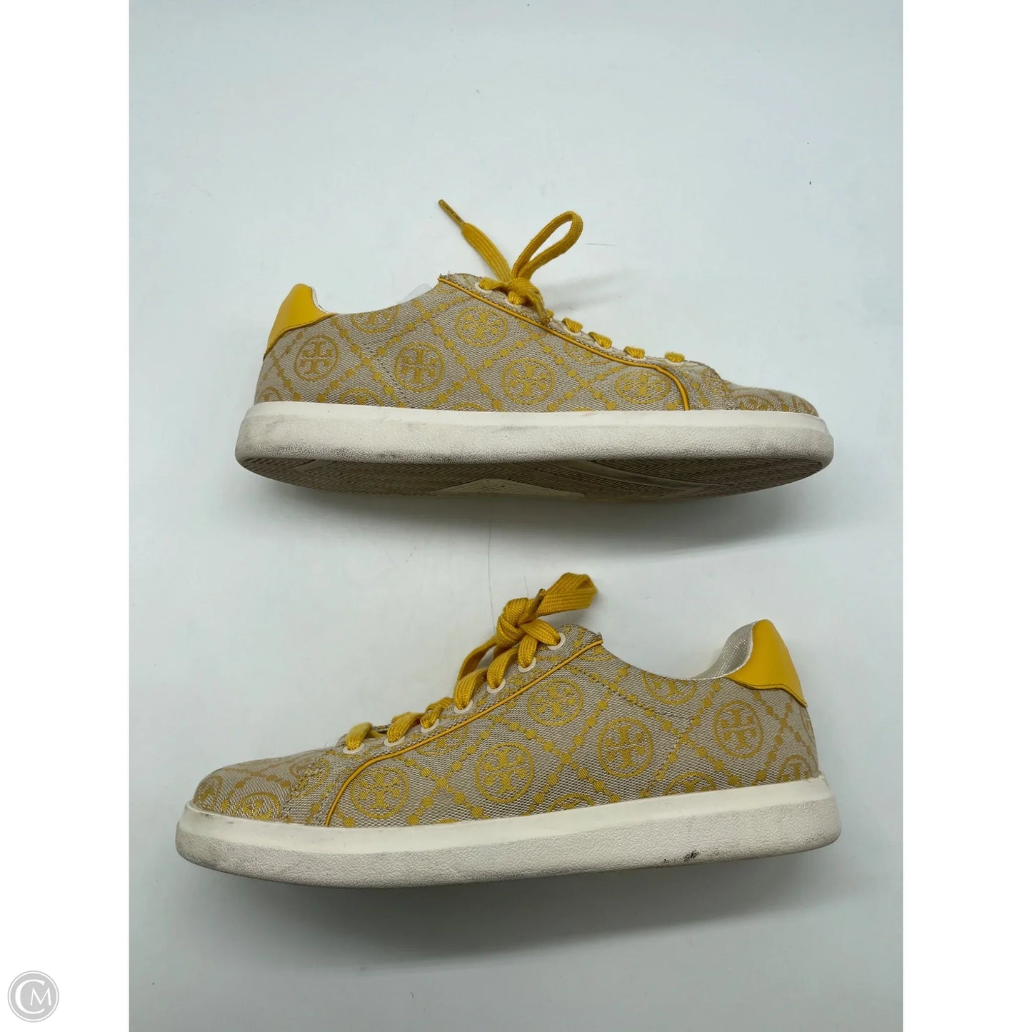 Shoes Designer By Tory Burch In Tan & Yellow, Size: 8