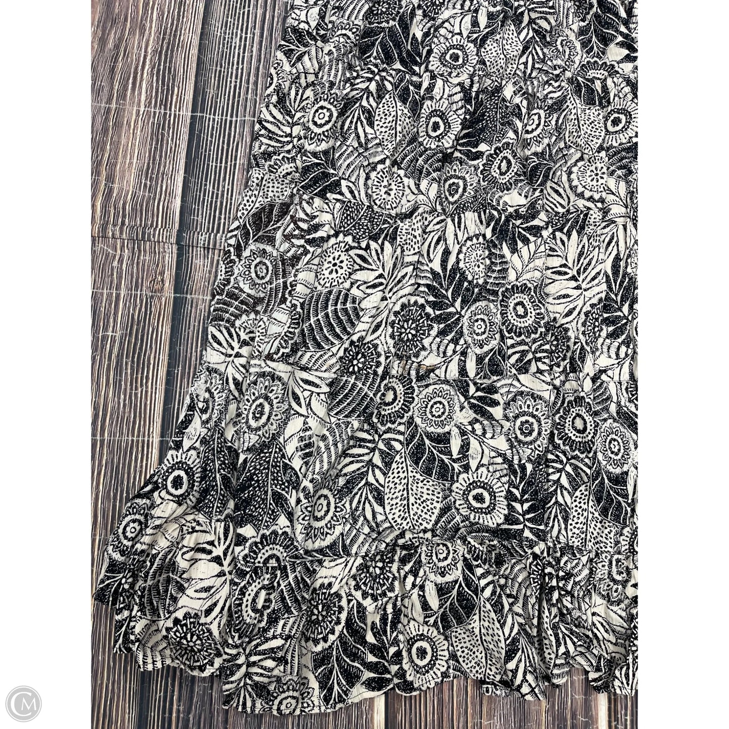 Skirt Maxi By Angie In Black & Tan, Size: 2x
