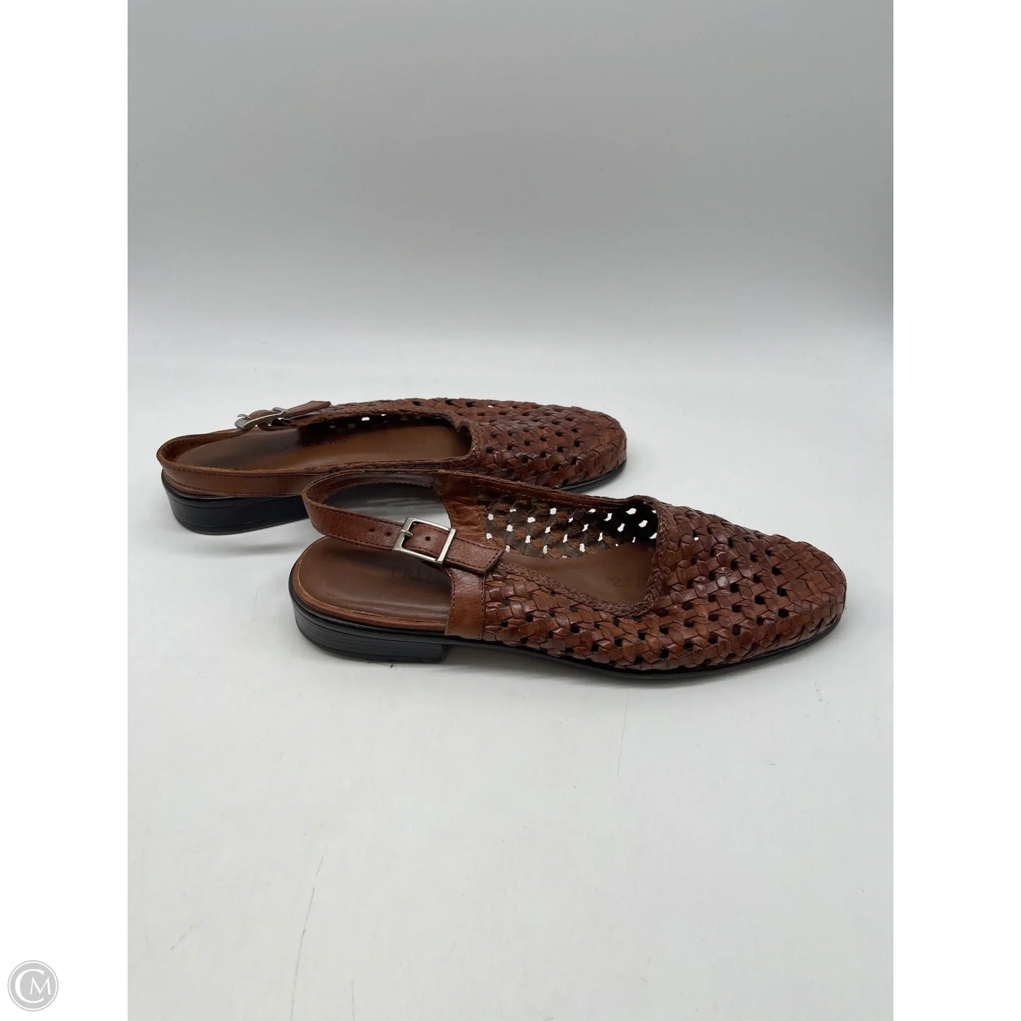Sandals Heels Block By Clothes Mentor In Brown, Size: 7.5